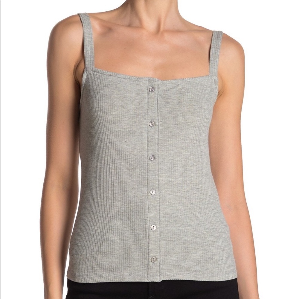 Harlowe & Graham | Ribbed Square Neck Tank Top